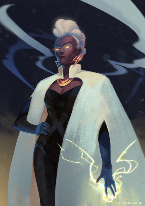 larrydraws:always wanted to see how Storm would look like with...