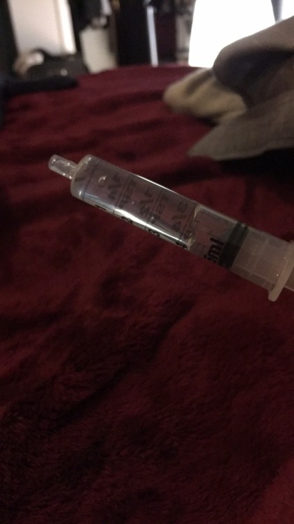 acuntdenied - 5 ml of lube shot into my poor little asshole,...