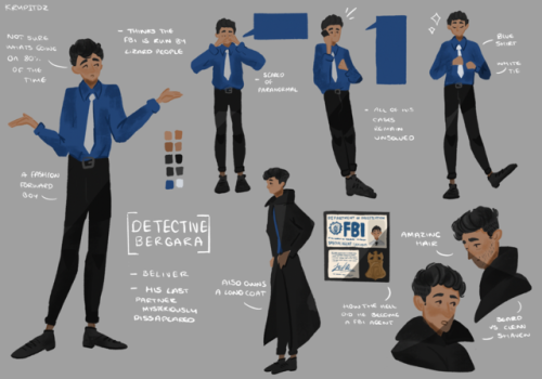 krypitdz - Character sheets for that Detective AU that’s in my...