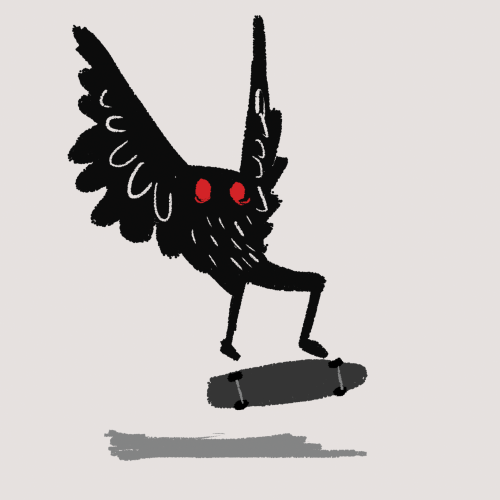 mothmandaily - Mothman of the day is - Mothman pulling a sick...