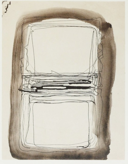 dailyrothko - Mark Rothko, Untitled, 1961, Pen and ink on paper