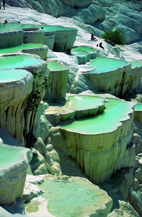 chasingrainbowsforever - The Natural Rock Pools of Pamukke, Turkey