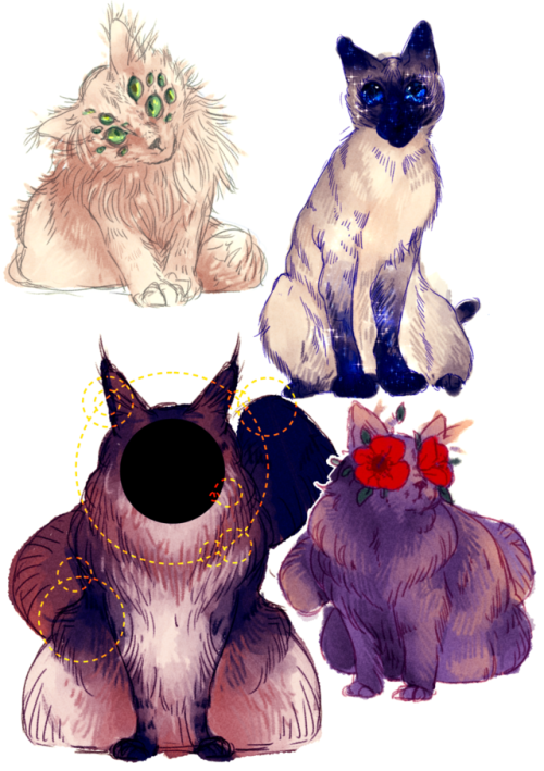maybelsart:Some slightly odd kitties :3