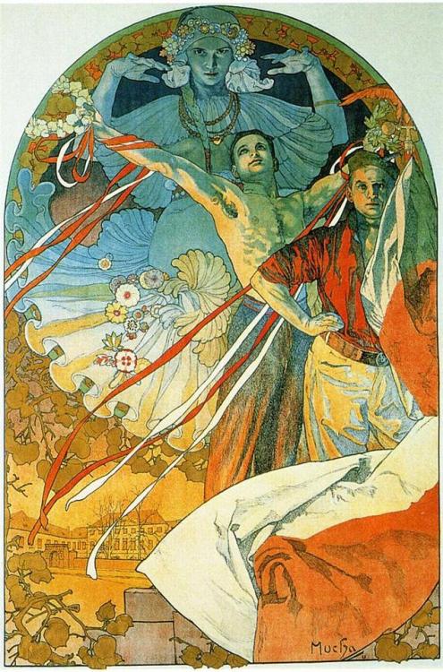 spoutziki-art - 8th Sokol Festival by Alphonse Mucha, 1912