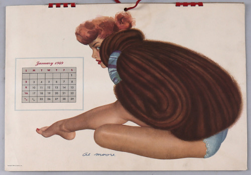notpulpcovers - 1949 DeLuxe Esquire Girl Calendar, illustrated by...
