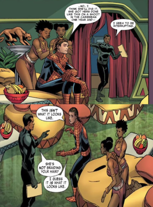 cryscokid:Remember that time Peter Parker went to Wakanda to...