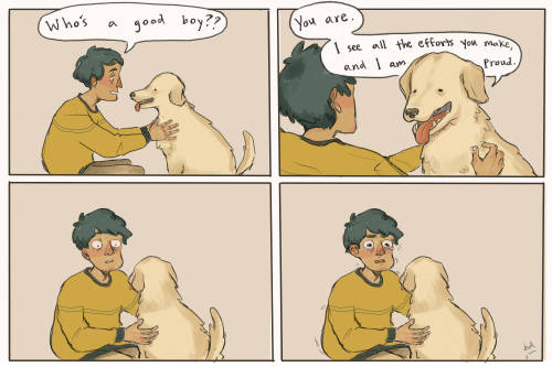 jboud:i want to be given verbal encouragement by a dog who...