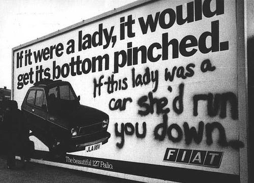 smotherdinbutter - sixpenceee - 1970’s feminist vandalism....