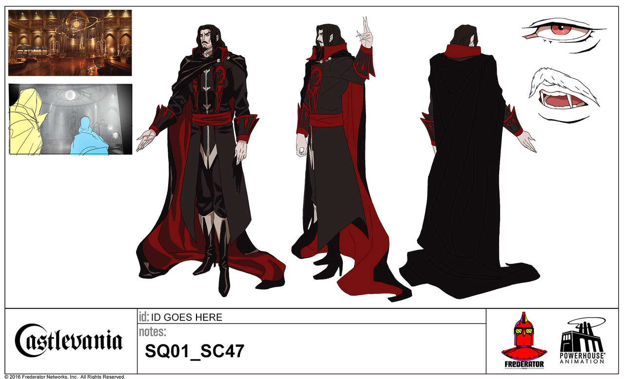 Dracula Model SheetLet’s hear it for Castlevania Season One character designers Sam Deats, Sylvain…
