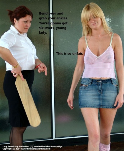 spankherbottomhard - Dress code violations earn Lucy a paddling...