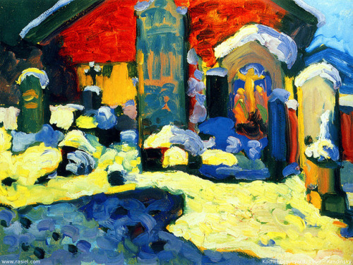 expressionism-art - Kochel Graveyard, 1910, Wassily Kandinsky