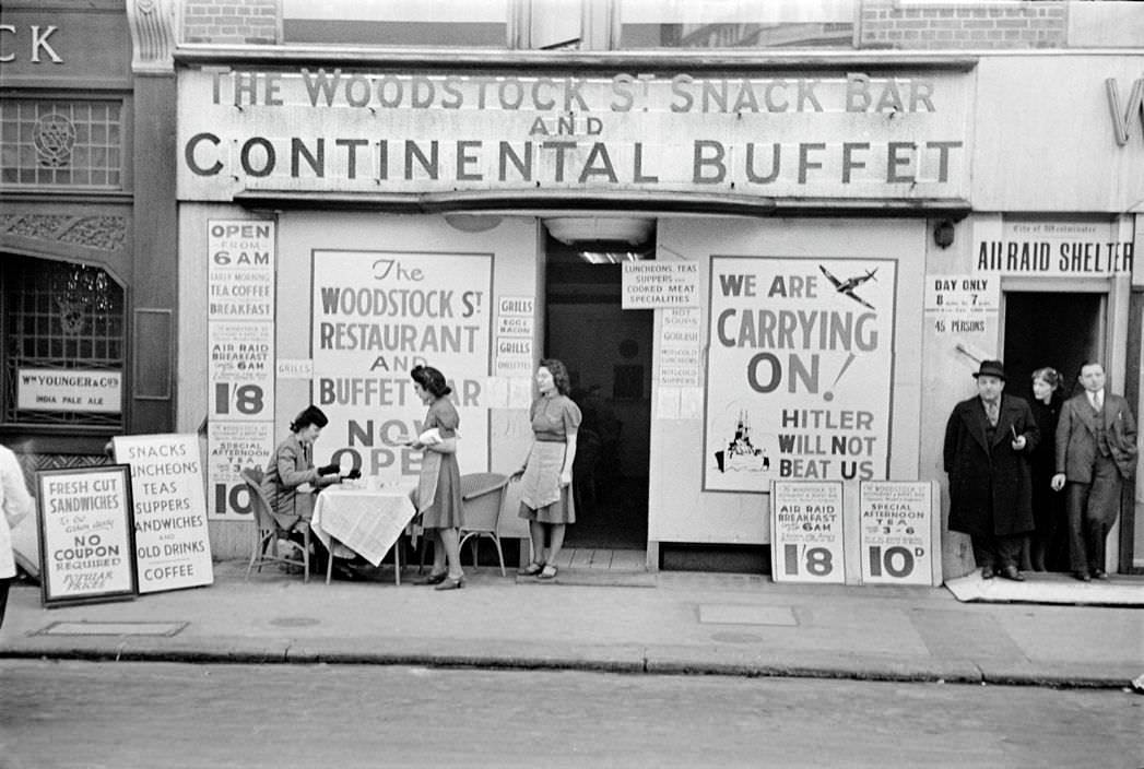 Лондон. 1940 г. Ресторан.
