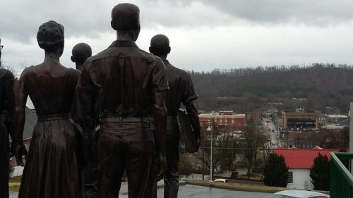 atlasobscura - A bronze sculpture honors the 12 black students...