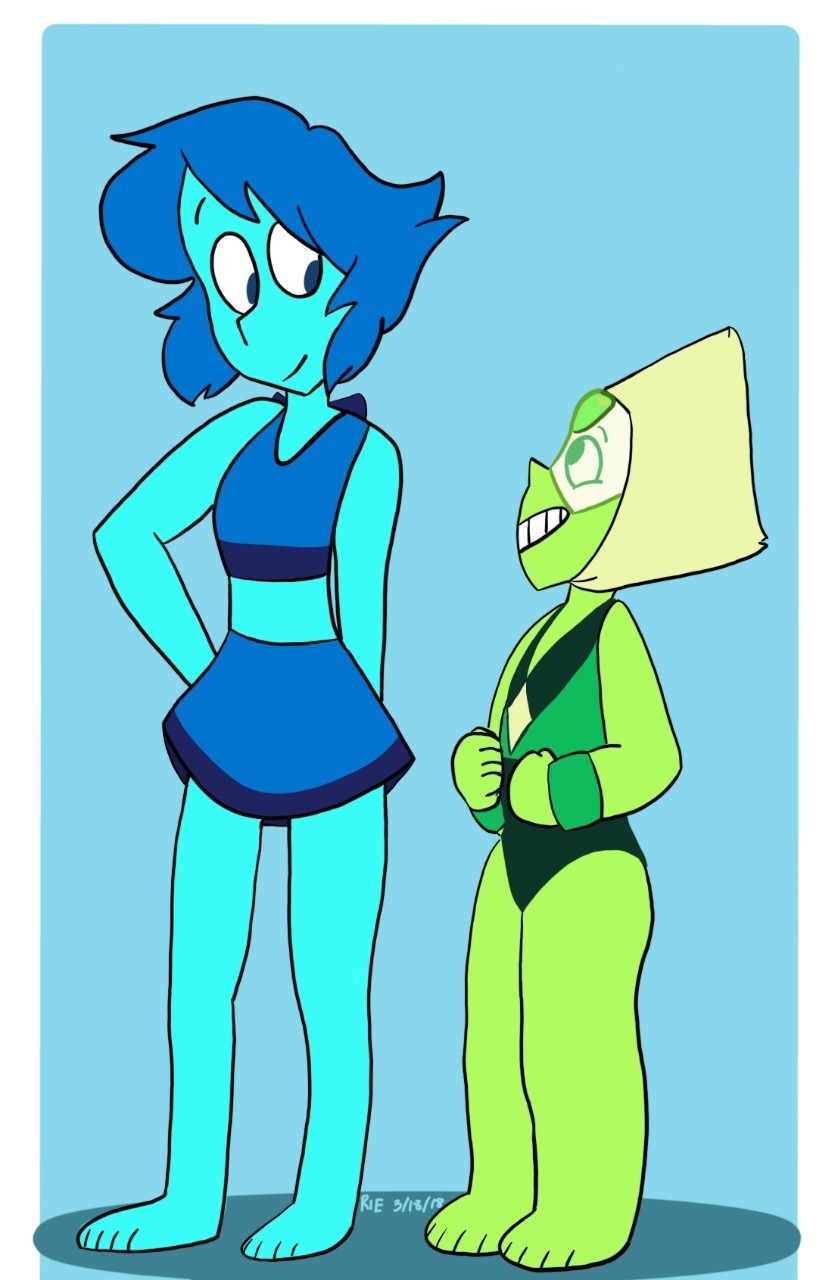 Lapis and Peridot’s beach outfits from Spike Squad