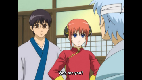 uuuuuuuuuuuuuugh
Episode 31: You Always Remember the Things that Matter the Least
THE STORY THUS FAR: shinpachi tries to find out who sent otsu a threatening letter while gin and kagura cosplay.
It’s the start of Gintama’s first serious story arc...