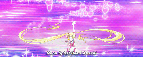 Image result for sailor moon hearts gif