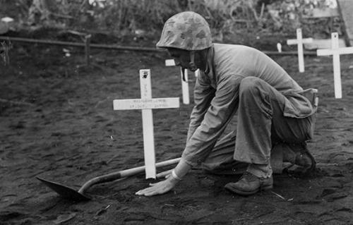 greasegunburgers - 71 years ago at Iwo Jima, Gunnery Sgt. John...