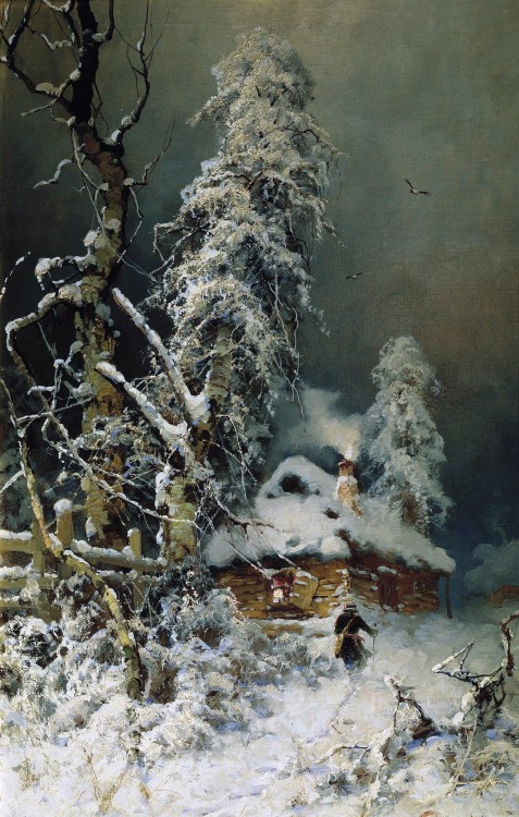 russian-painting - Yuly Yulievich Klever - Winter landscape with...