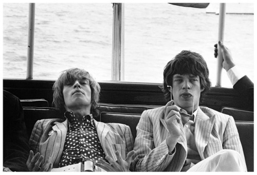 thegoldenyearz - Brian Jones and Mick Jagger by Linda McCartney,...