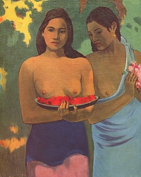 pensamientosliterarios - Paul Gauguin. Pechos con flores...