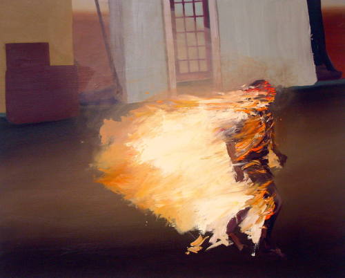 hipinuff:Lauren Cohen (American, b. 1985), On Fire, 2014. Oil on...