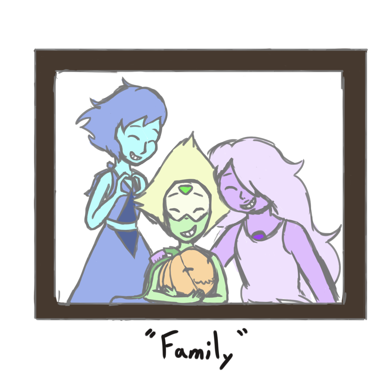@lapamedotweek, day 1: “Family” Here’s a family photo! The drawings I make will probably be simple and pastel so I have time to draw other things, but I’m really proud of this one!