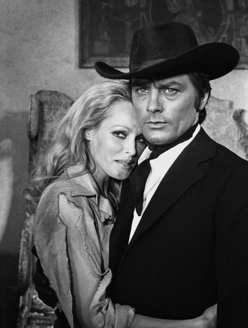 summers-in-hollywood:Ursula Andress & Alain Delon in Red Sun...