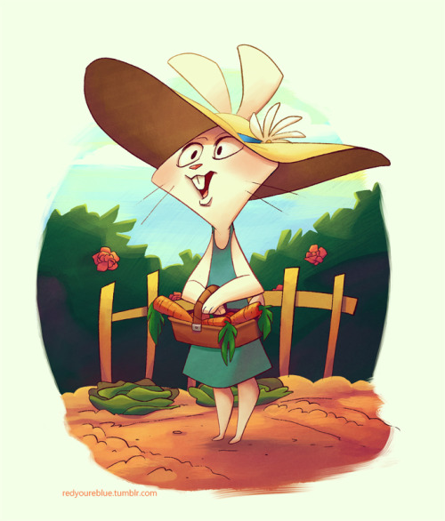 A gardening bunny I drew the other day. I’ve been experimenting...