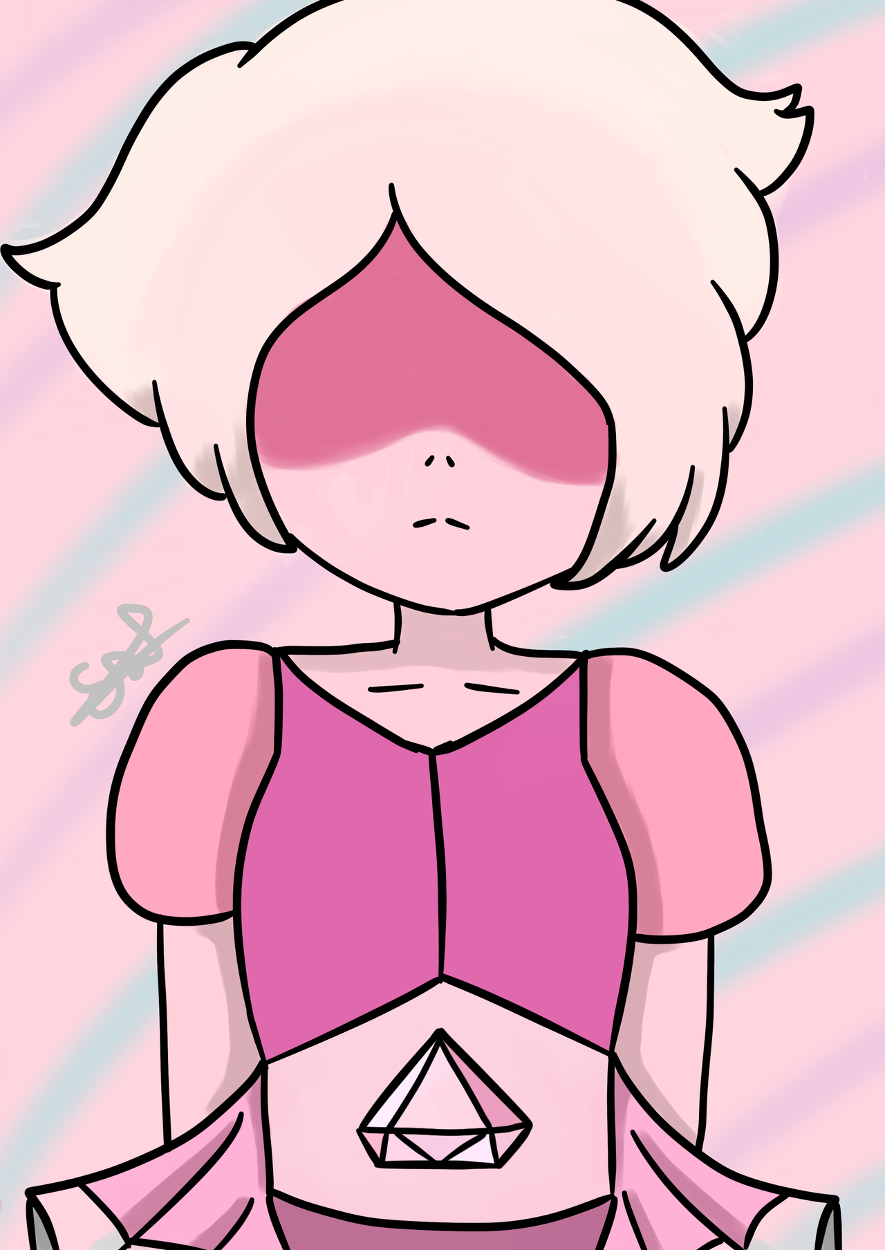 a pink diamond drawing :3