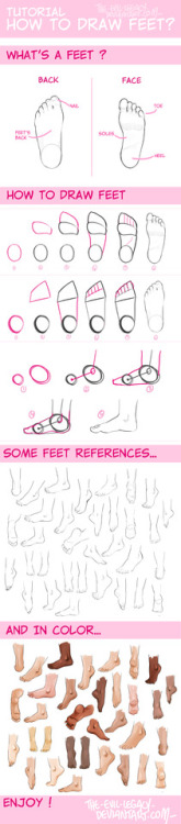 drawingden - tuto - how to draw feet? by the-evil-legacy