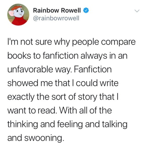 rainbowrowell - fanbows - @rainbowrowell reminding us why she’s...