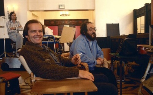 helterkelter - Jack Nicholson and Stanley Kubrick backstage on the...