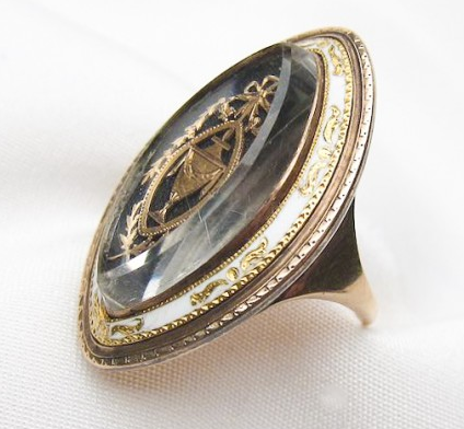 allaboutrings - Georgian Rock Crystal Mourning Ring