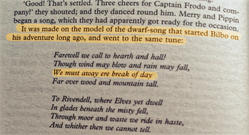 menecio - after returning from his adventure, Bilbo sang Far...