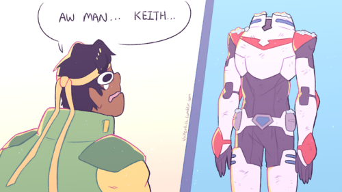 viiperfish:I heard that Hunk cleans Keith’s suit?? ;O;