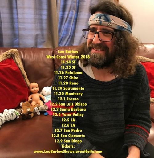 Hey West Coast. New Lou Barlow solo shows coming your way!...