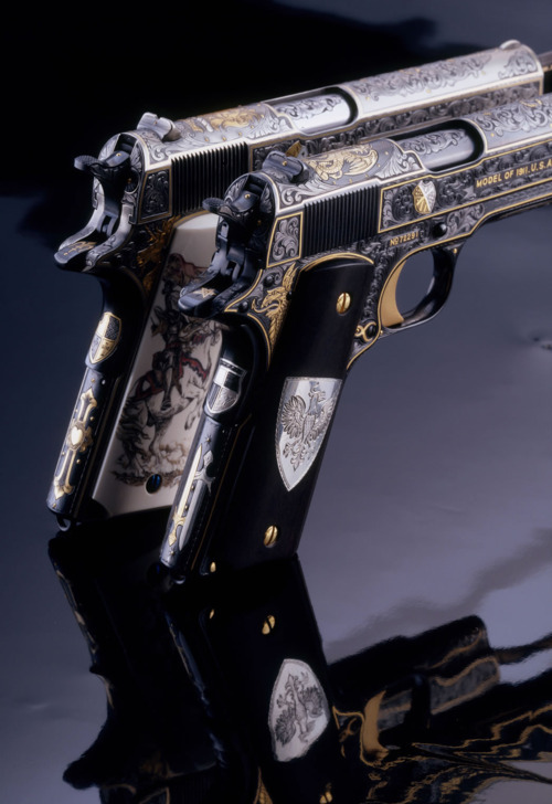 steampunktendencies - “The White & Black Knights” 1911 A1 .45...