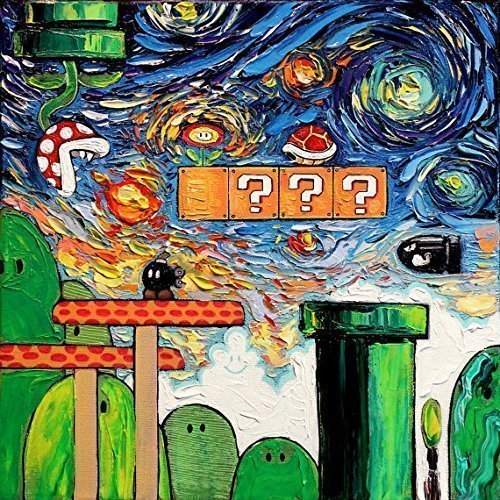 nintendo-stuff:Van Gogh x Super Mario Posters!