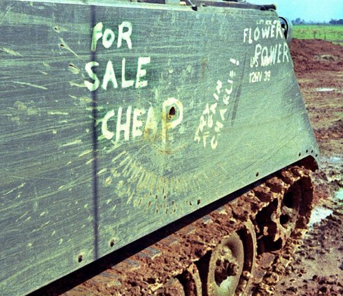 vietnamwarera - “For Sale Cheap” reads the side of a US Army 4th...