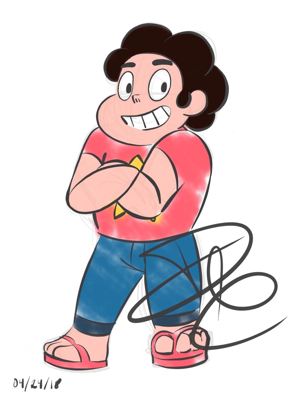 My teacher allow me to use Steven Universe as a homework assignment so I had a lot of practices drawing this ray of sunshine!