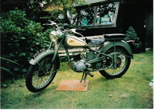 Not my actual bike, but My dad bought a Bantam D1 125 cc. for...