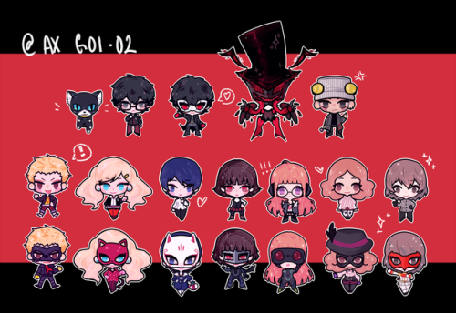 new p5 charms for AX! these will be 1″ linking charms, printed...