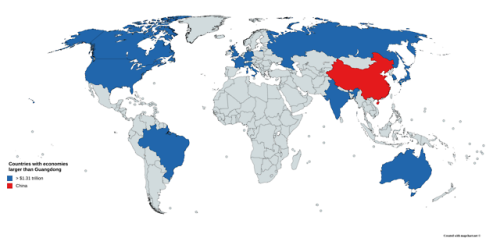 mapsontheweb - Countries with bigger GDP than the Chinese...