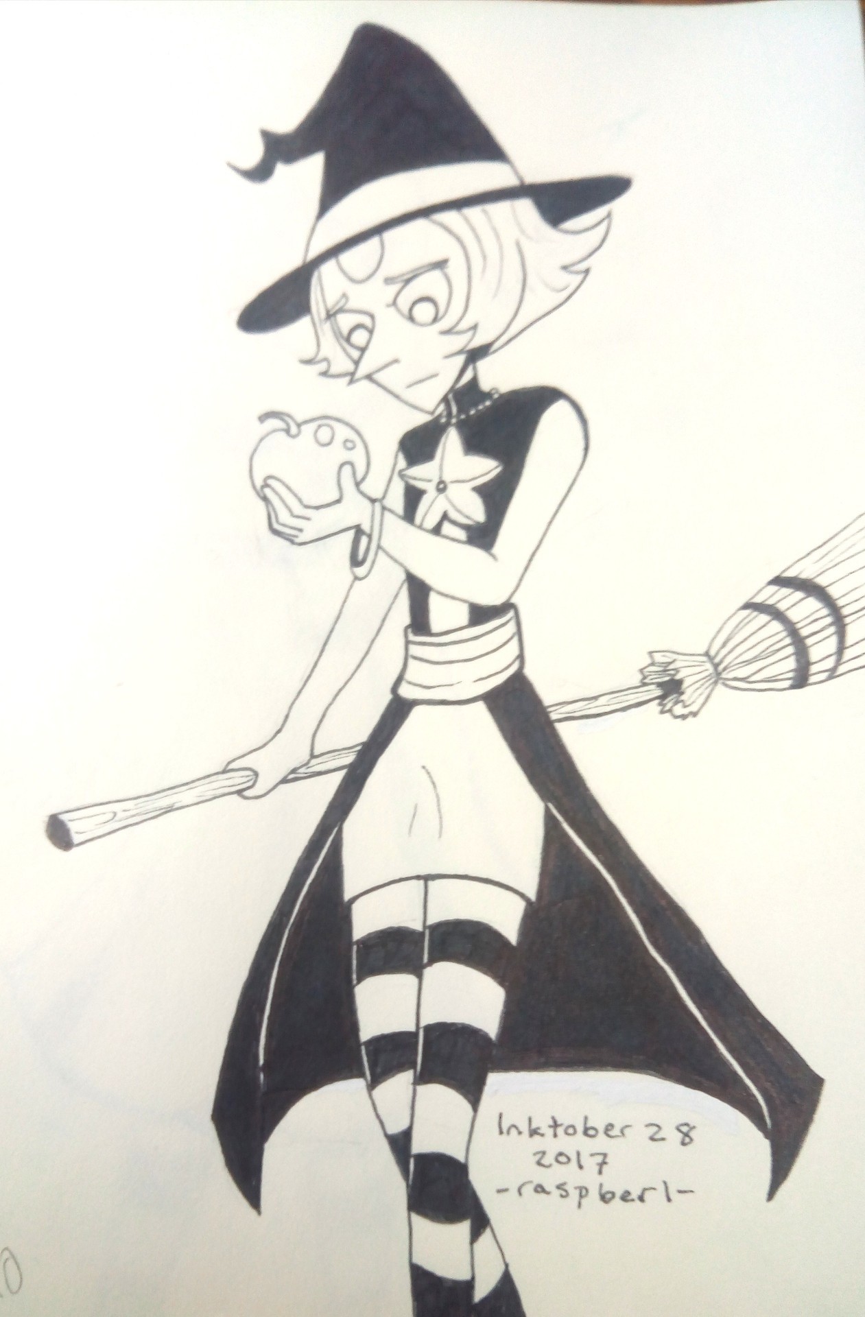 Inktober 28 Pearl from SU as a witch.