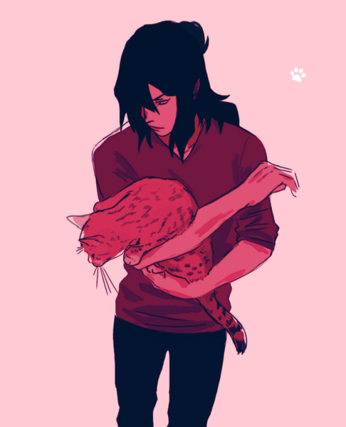 sinfulhime:Aizawa is a total cat person A lil gift for...