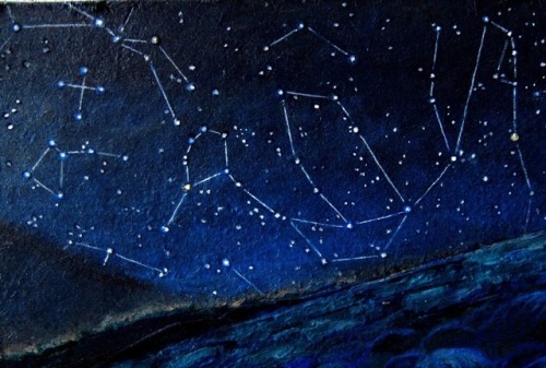 underthebogart - Constellation + Watercolor + Books + Space...