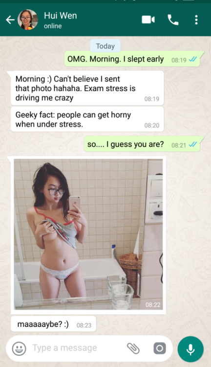 sgirls-nudes:sg-sext-erotica:Stress from exams turns Hui Wen,...