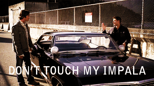 Image result for dean winchester car gif