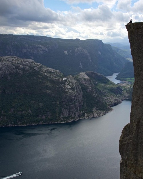 epicfjords - On the edge. Sitting 604 metres above the...