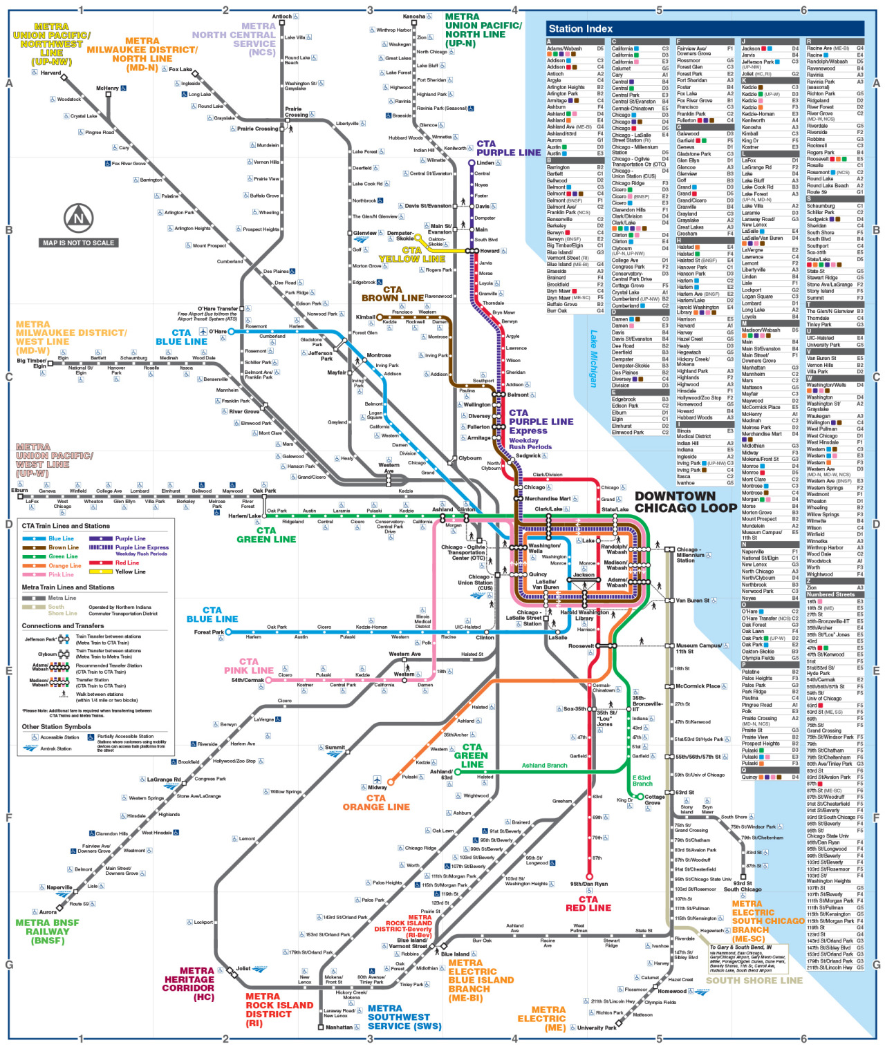 Official Map: Chicago Regional Transportation Authority â€œRail Connectionsâ€ Map, 2015
Submitted by Michael Whalen (amongst others), who says:
I just stumbled upon this map showing all CTA/Metra/SouthShore train connections in Chicago. Thereâ€™s a lot...